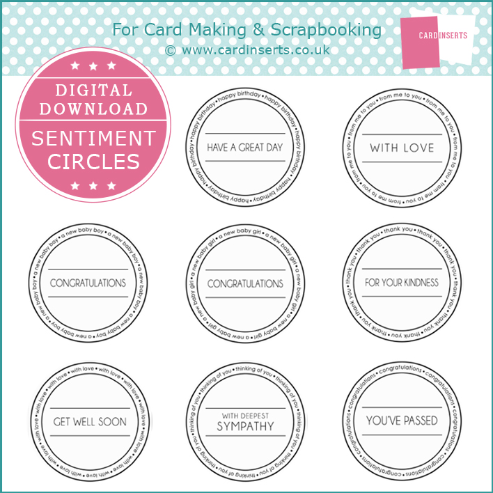 DD Digital Stamp Sentiment Circles