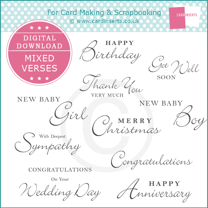 DD Mixed Occasions Verses